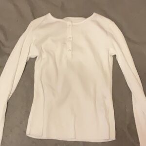 Women's White Long Sleeve Top